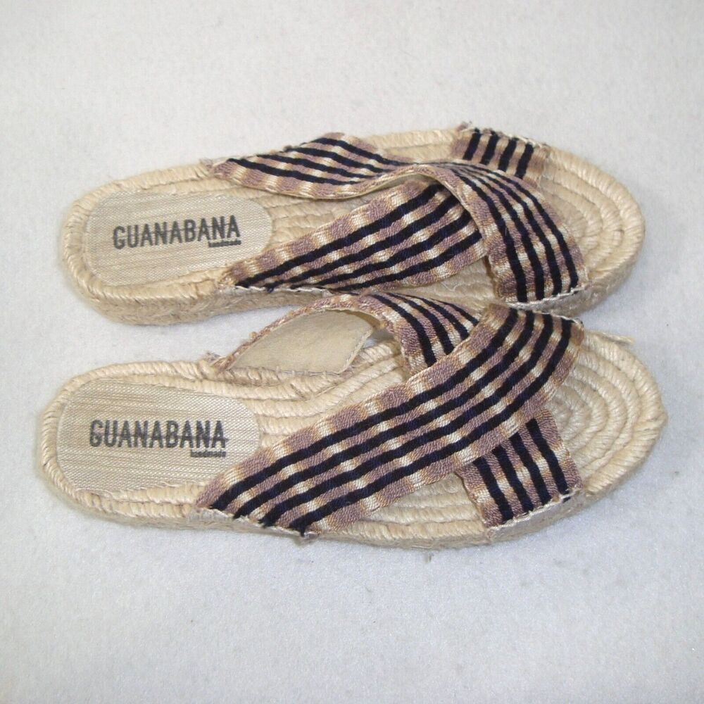 NWOT GUANABANA Handmade Cross Band Espadrilles Size 37 (US 6.5) Made in Spain